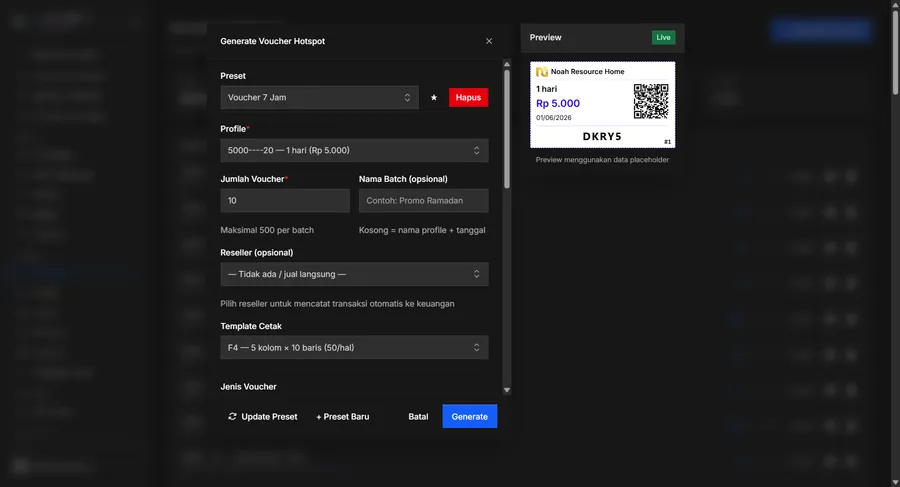 Generate Voucher